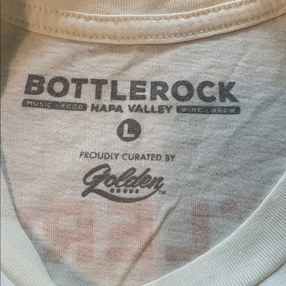 Bottlerock Women’s Concert Ivory T-Shirt Orange Graphic Size L Napa Valley 2024 - Picture 4 of 6